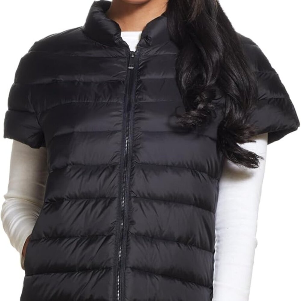 Martha Stewart Womens Puffy Down Short Sleeve Vest Plus Size 3X